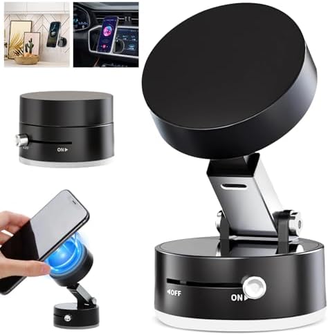 Foldable 360° Vacuum Magnetic Car Phone Holder for All Devices