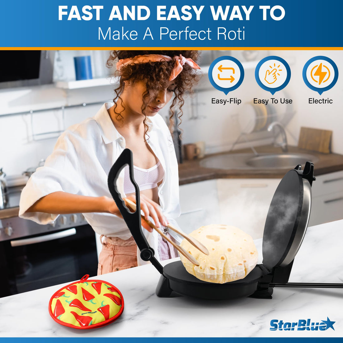 Electric Non-Stick Roti & Tortilla Maker